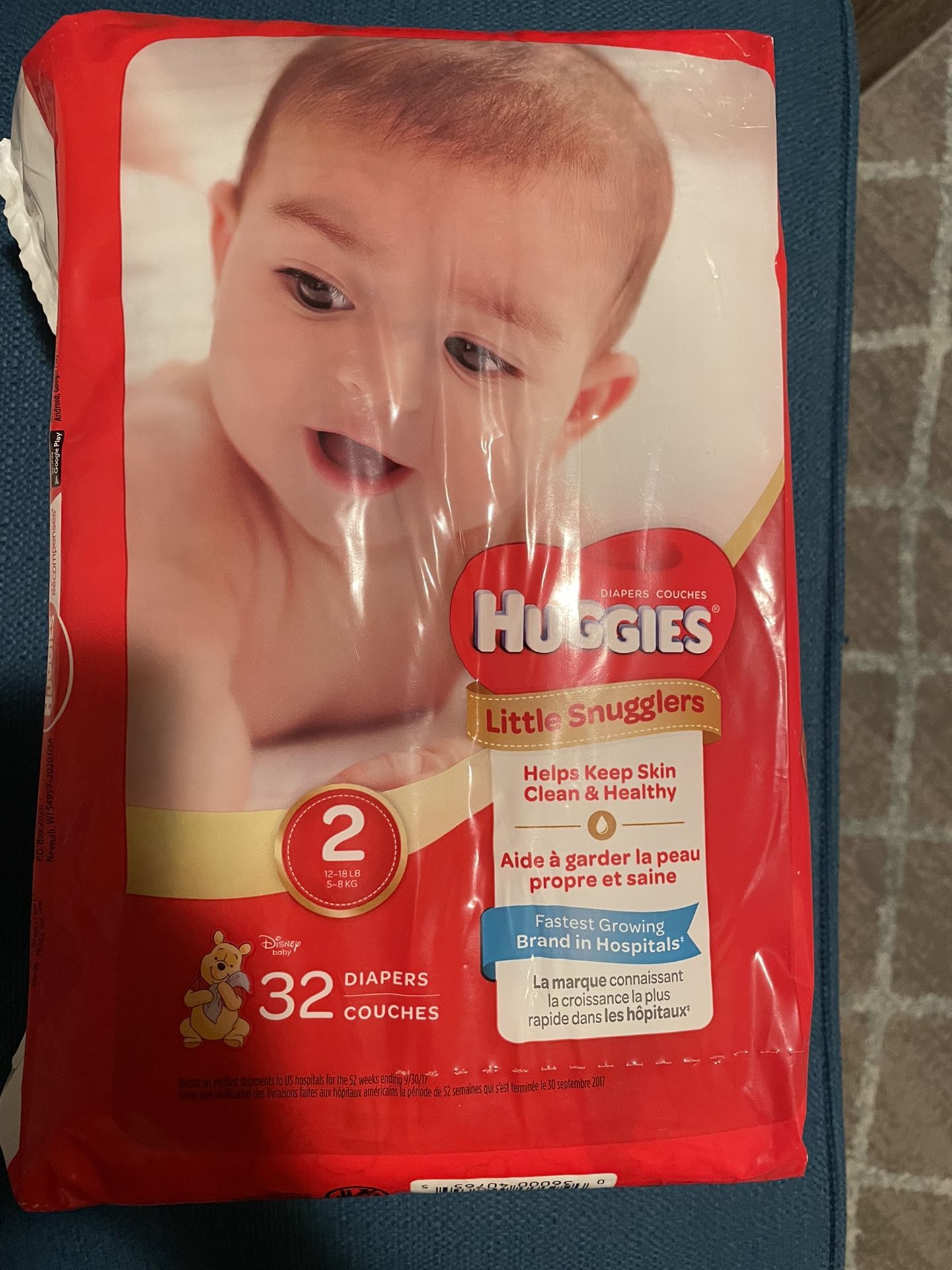 Huggies Little Snugglers Baby Diapers, Size 2, 32 Ct