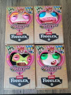 Zuru Fuggler x Powerpuff Girls 9"FULL SET Blossom, Bubbles, Buttercup, Mojo JoJo