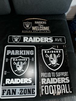 Las Vegas Raiders Fan Sign Set of 4