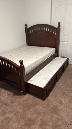 Bed Frame With Trundle