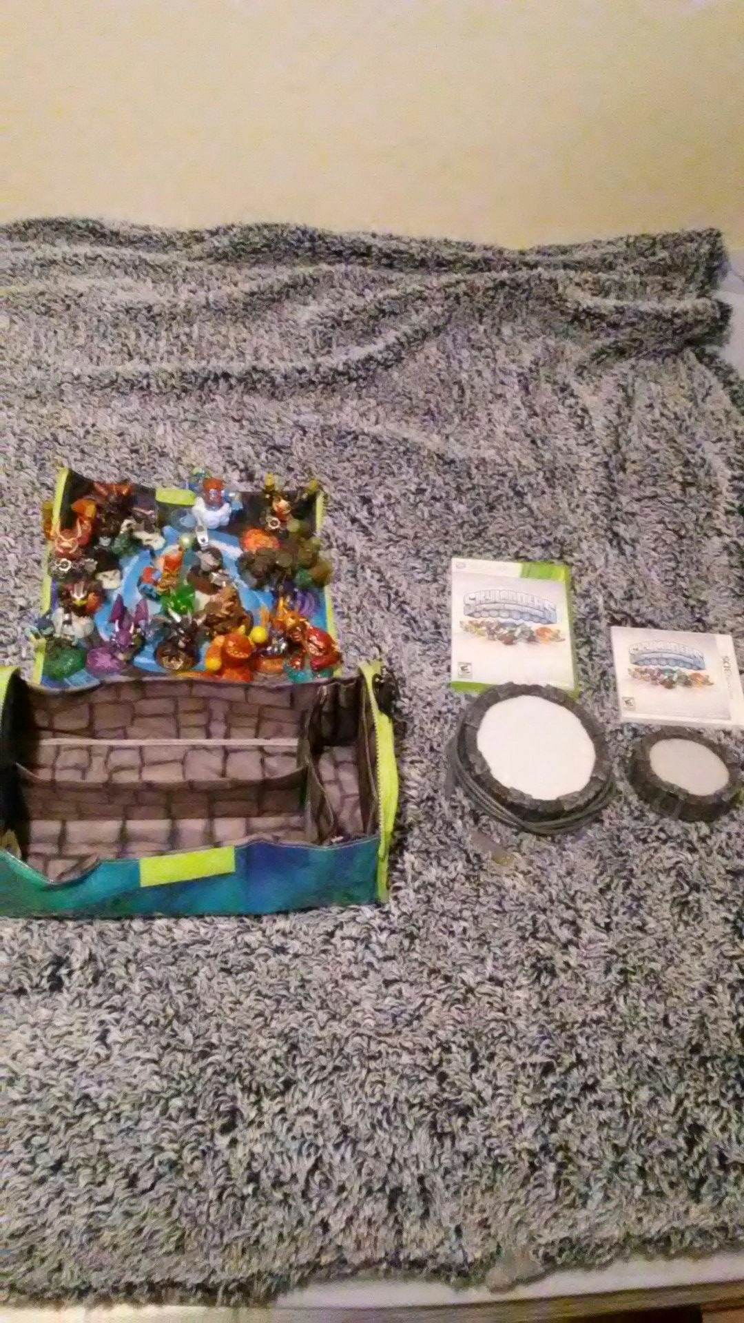 (Negotiable) Skylanders 20 peice set with case and either xbox 360 or 3ds copy of game