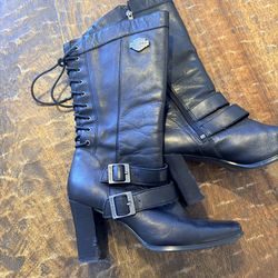Harley Davidson Ladies Biker Boots - 6.5/ 37