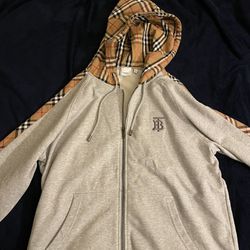 Burberry Grey Hoodie Size Large