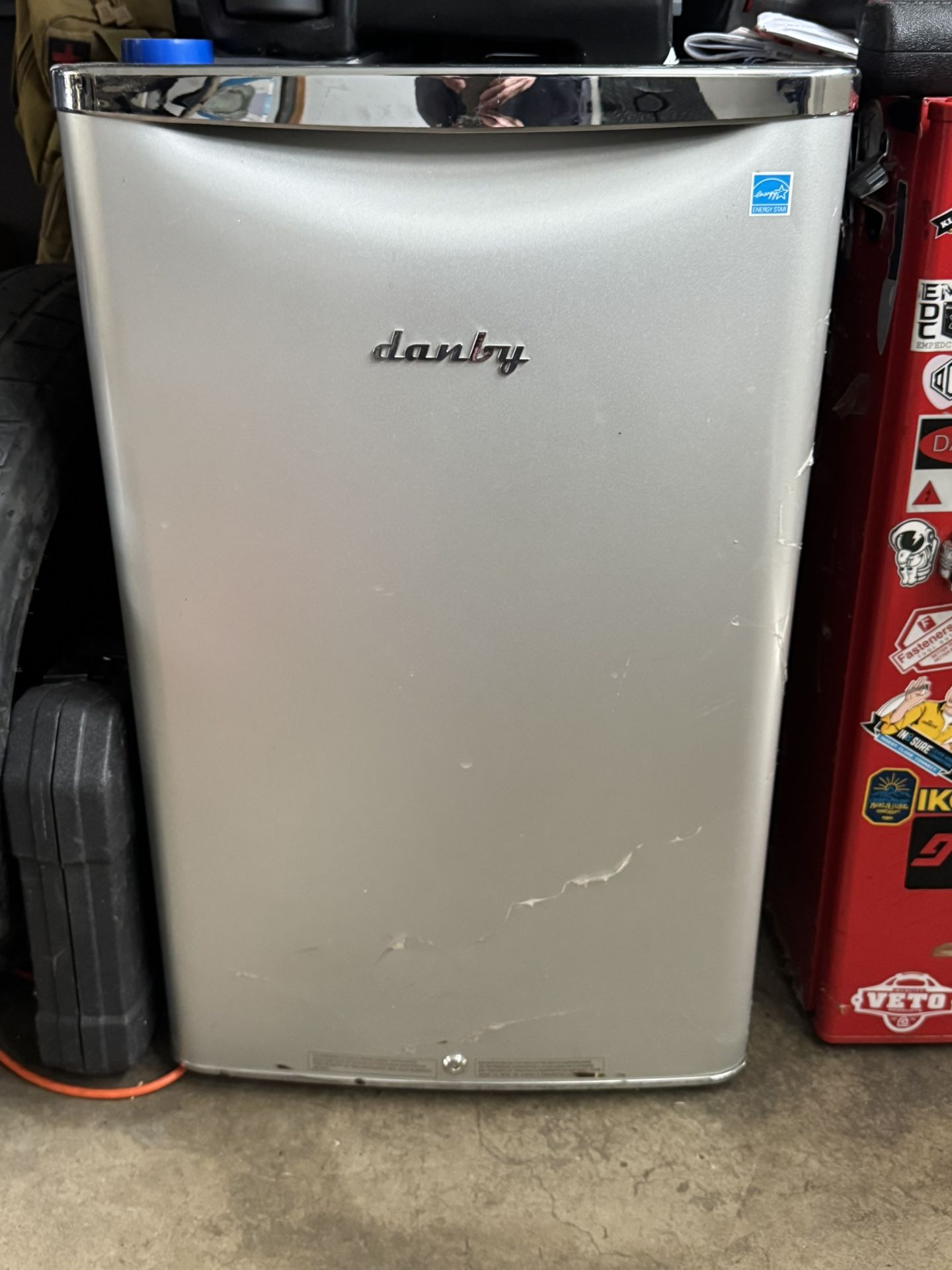 Mini Fridge By DANBY Mini Refridgerator Silver And Black