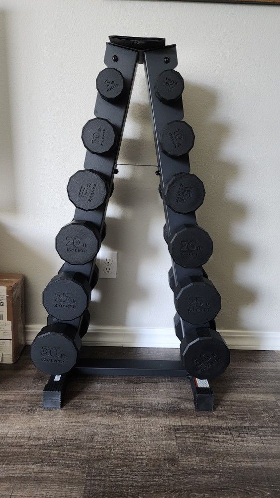 Centr Dumbbell Set with Rack – 210 lbs (Costco, $500 new)Centr Dumbbell Set with Rack – 210 lbs (Costco, $500 new)