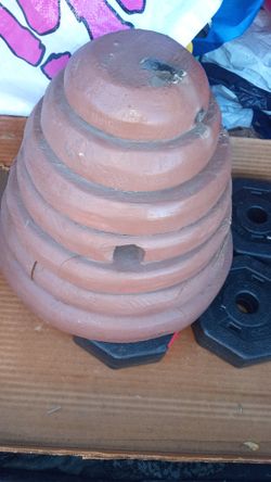 Clay Beehive Yard Art