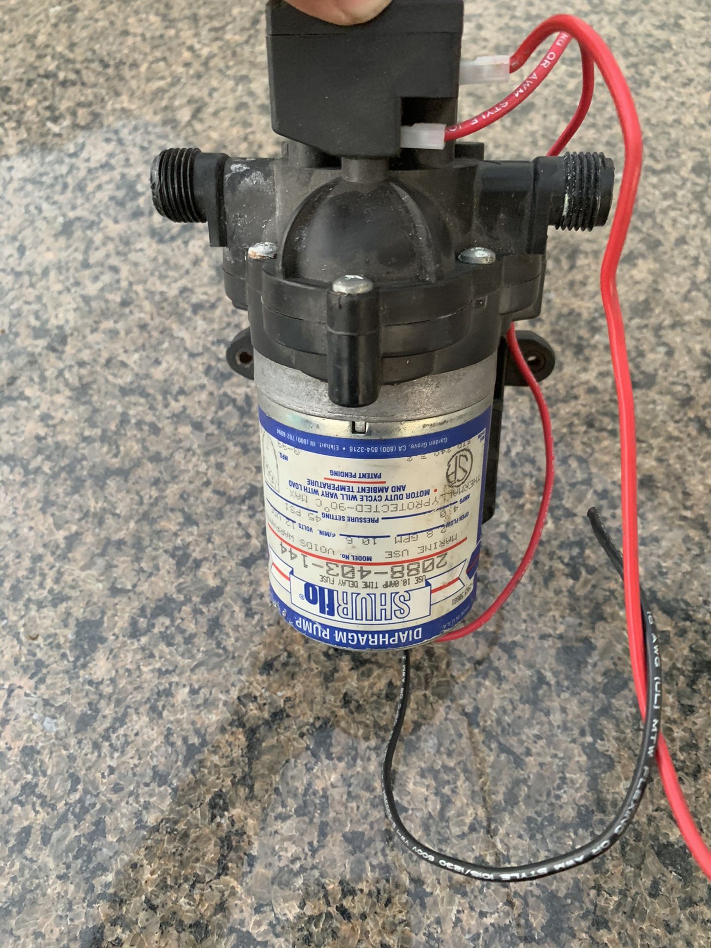 Water pump for RV/CAMPER/ Trailer