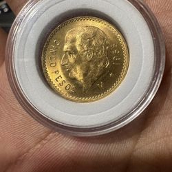 Cinco Pesos Gold Coin 
