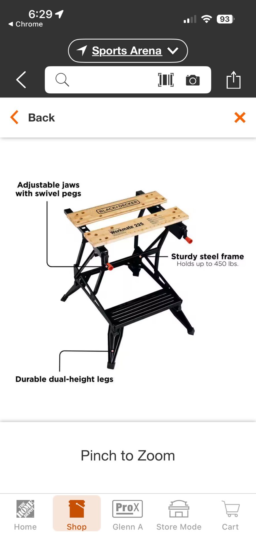 Black & Decker Portable Work bench and vice