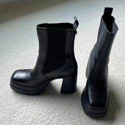 Kurt Geiger Black Boots Size 38.5 Or 8 New!