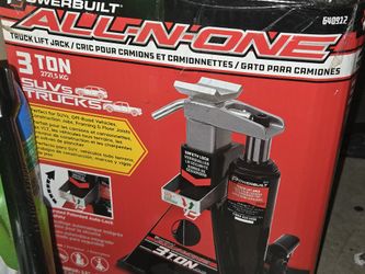 Powerbuilt 3 Ton Bottle Jack With Stand Built In Open Box New Unused