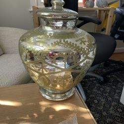 Ginger Jar / Gold & Silver Case / Urn - Large Ginger Jar