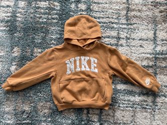 Kids Nike Brown Pullover Hoodie — Size 7
