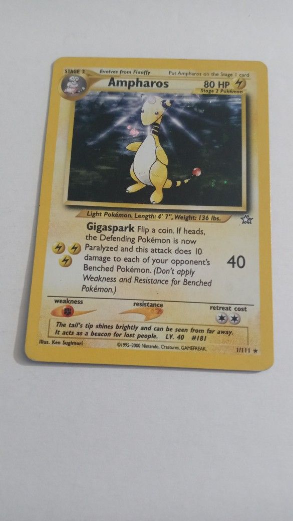 Ampharos Pokemon Card