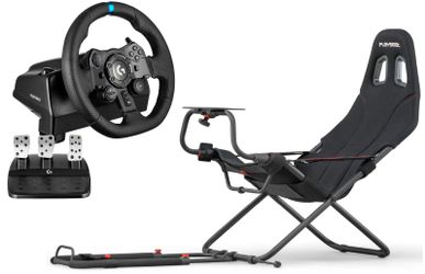 Logitech G923 Racing Wheel and Pedals & Racing Cockpit