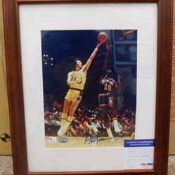 SIGNED FRAMED PICTURE EARL MONROE COA PSA DNA COLLECTIBLE 