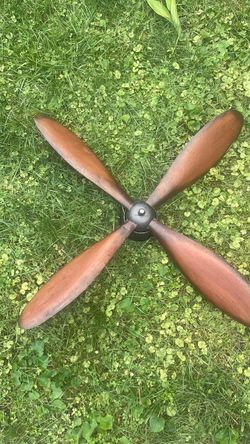 Four Blade Airplane Propeller Reproduction Wall Decor Metal