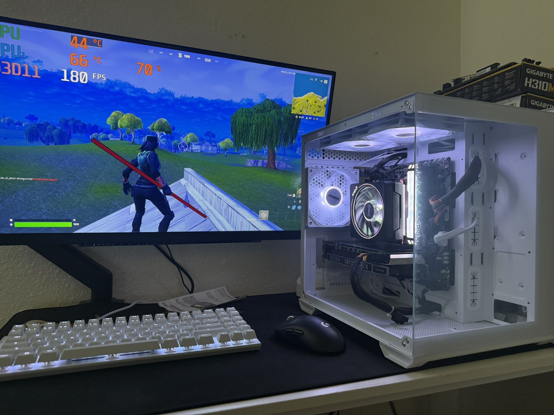 White Gaming Pc Computer Desktop RTX