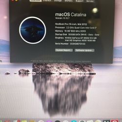 Macbook Pro 15-inch Mid 2012