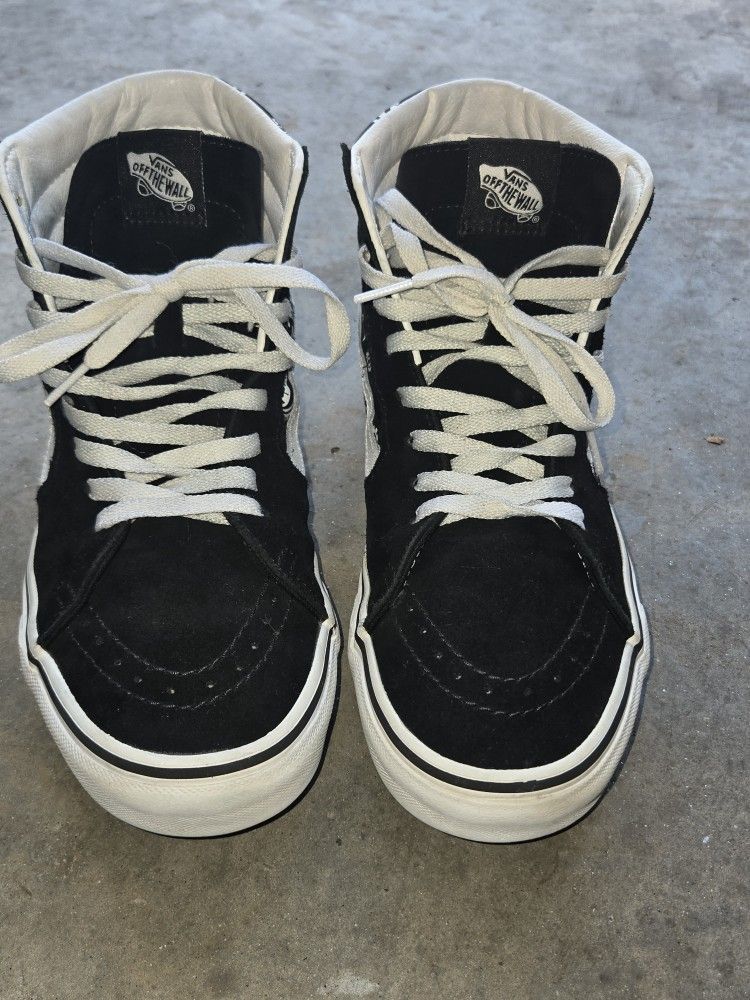 Vans Off The Wall Size 9.5 Black And White Design 751505