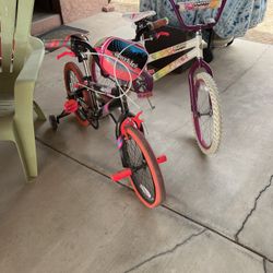 Two Little Girls Bikes.  Good Condition.