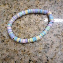 Pastel Clay Bead Bracelet