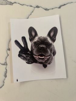French Bulldog Peace Sign sticker