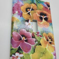 PANSIES LIGHT SWITCH COVER 