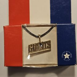 New York Giants 1992 Sterling Silver Pendant And Chain In Orginal Box