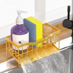 New Sponge Holder for Kitchen Sink with Auto Draining Tray