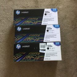 NEW - 3 HP LaserJet 122A Black Cartridges Q3960A For 2550, 2820, 2840 HP LaserJet Printers 