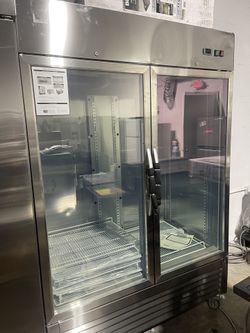 SALE! Refrigerator 2 door glass commercial new with warranty reach in