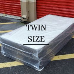 NEW TWIN-SIZE MATTRESS & BOX SPRING - 2PC