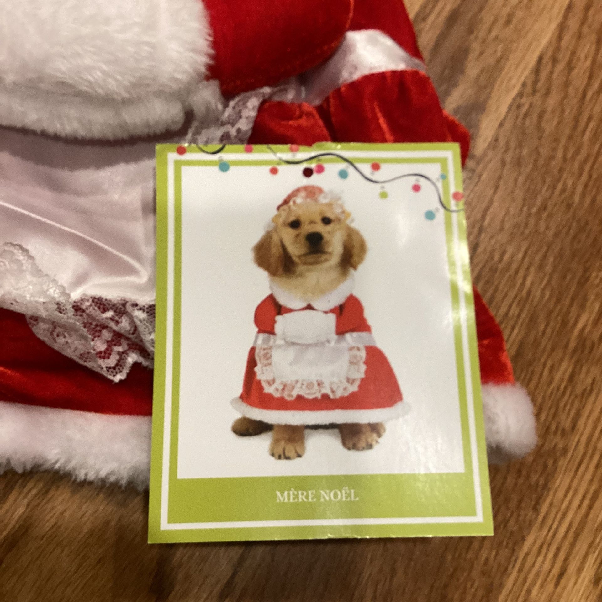 Pet Dog Costume Size M Mrs. Clause Winter Clothes sweater dress Christmas Gift supplies