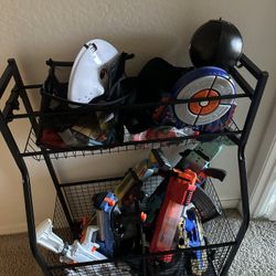 Toy Gun Rack From Pottery Barn With Nerf Guns