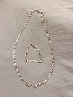 Silver Set (Necklace and Bracelet)