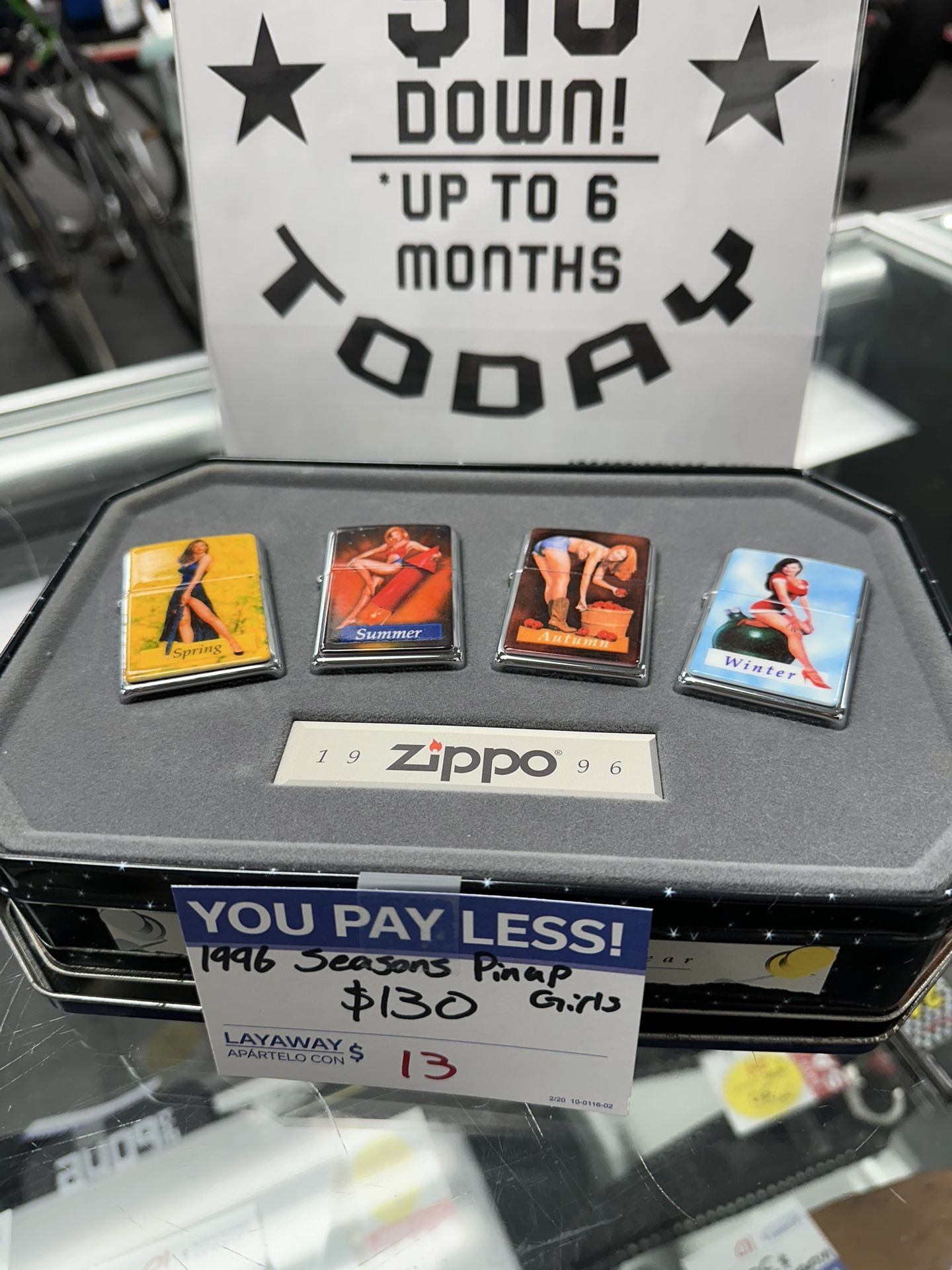 Zippo Art Collectible 1996 Pinup Lighter Set