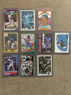 Bo Jackson 10 Card Lot In NR- MINT condition 