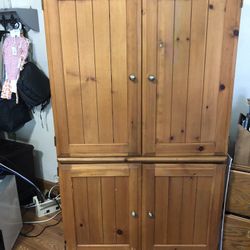 Solid Wood Computer Armoire