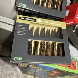 Tramontina Jumbo 6pc Stainless Steel Serrated Blade Steak Knife Set