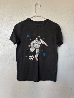 Cat & Jack boys gray astronaut graphic tee size 12-14