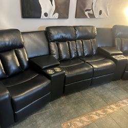 New 4 Reclining Sectional.  Ink Blue.  138” X 38” X 40”H.  Free Delivery!