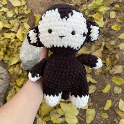 Monkey Crochet Plushie With Heart Butt