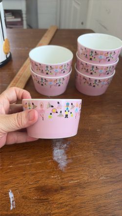 Nutcracker, ballet, pink bowls, drinks, ice cream fruit