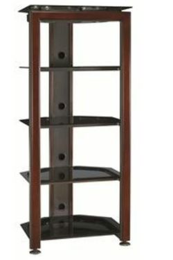 Wood and glass entertainment tower