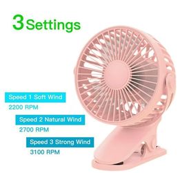 Portable Clip-On Fan – 3 Speeds – NEW