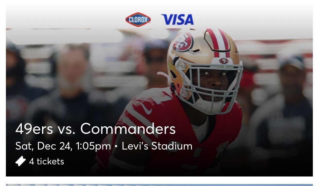 49ers Vs Commanders at Levi’s Stadium Lower Level