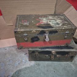 Foot locker old trunk military foot locker