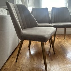 3 Dining Chairs $40 Each Mid Century Grey 