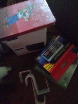 Nintendo controller, Mario case, psp charger.